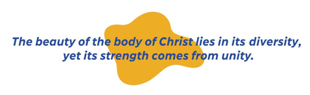 The beauty of the body of Christ lies in its diversity, yet its strength comes from unity. (8)